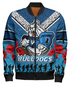 Bulldogs Rugby Bomber Jacket - Custom Anzac Bulldogs Bomber Jacket