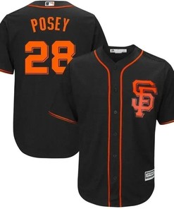 Buster Posey San Francisco Giants Big And Tall Alternate Cool Base Player Jersey - Black