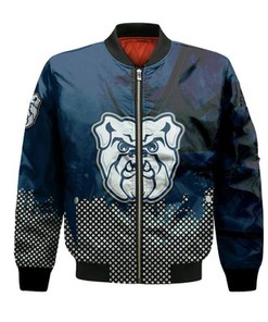 Butler Bulldogs Bomber Jacket Basketball Net Grunge Pattern- NCAA