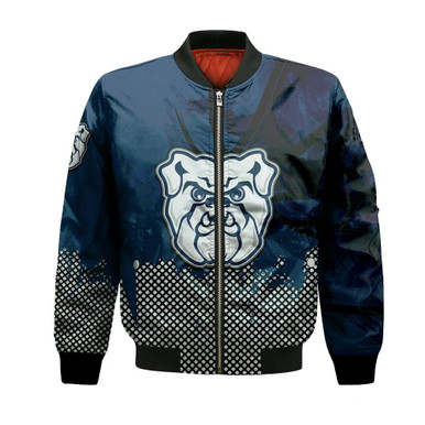 Butler Bulldogs Bomber Jacket Basketball Net Grunge Pattern- NCAA