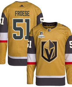 Byron Froese 51 Vegas Golden Knights Stanley Cup 2023 Champions Patch Home Breakaway Men Jersey - Gold