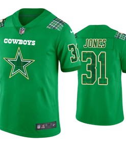 Byron Jones Dallas Cowboys #31 Jersey St. Patricks Day Kelly Green Lucky - Men