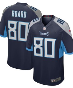 C.J. Board 80 Tennessee Titans Home Game Player Jersey - Navy