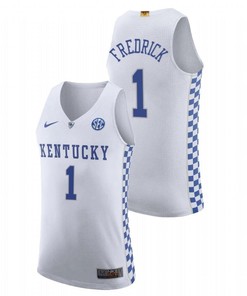 CJ Fredrick 1 Kentucky Wildcats 2023 College Basketball Men Jersey - White