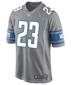 C.J. Gardner-Johnson 23 Detroit Lions Game Men Jersey - Silver