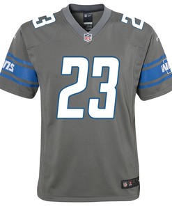 C.J. Gardner-Johnson 23 Detroit Lions Game Youth Jersey - Silver