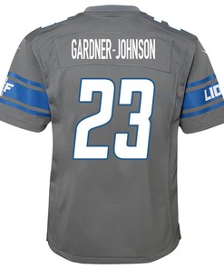 C.J. Gardner-Johnson 23 Detroit Lions Game Youth Jersey - Silver