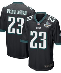 C.J. Gardner-Johnson 23 Philadelphia Eagles Super Bowl LVII Champions 2 Stars Men Game Jersey - Black