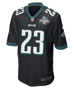 C.J. Gardner-Johnson 23 Philadelphia Eagles Super Bowl LVII Champions 2 Stars Men Game Jersey - Black