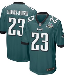 C.J. Gardner-Johnson 23 Philadelphia Eagles Super Bowl LVII Champions 2 Stars Men Game Jersey - Midnight Green
