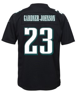 C.J. Gardner-Johnson 23 Philadelphia Eagles Super Bowl LVII Champions 2 Stars Youth Game Jersey - Black