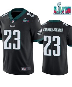 C.J. Gardner-Johnson 23 Philadelphia Eagles Super Bowl LVII Vapor Limited Men Jersey - Black