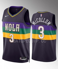 C.J. McCollum 3 New Orleans Pelicans Purple Jersey 2022-23 City Edition Swingman
