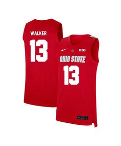 CJ Walker 13 Ohio State Buckeyes Elite Basketball Men Jersey - Red