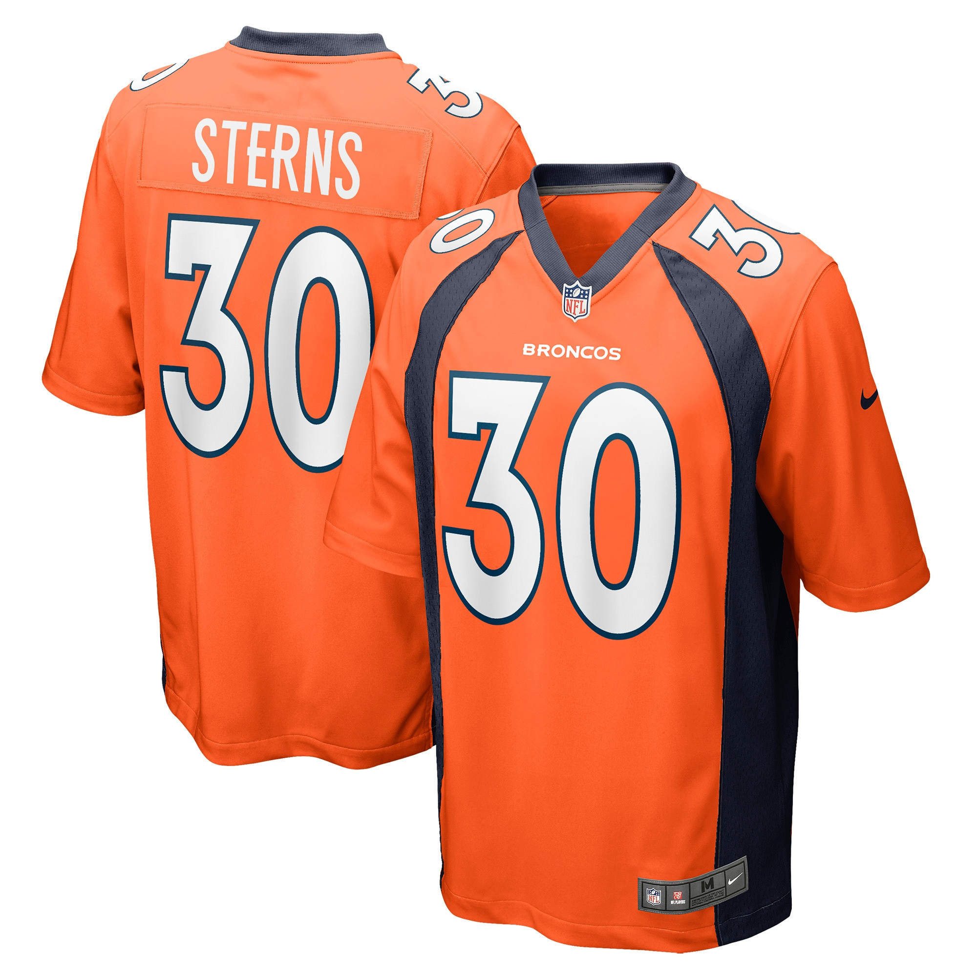 Caden Sterns Denver Broncos Game Jersey - Orange Nfl