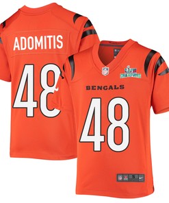 Cal Adomitis 48 Cincinnati Bengals Super Bowl LVII Champions Youth Alternate Game Jersey - Black