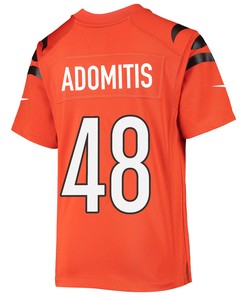Cal Adomitis 48 Cincinnati Bengals Super Bowl LVII Champions Youth Alternate Game Jersey - Black