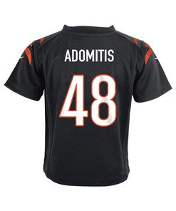 Cal Adomitis 48 Cincinnati Bengals Super Bowl LVII Champions Youth Game Jersey - Black