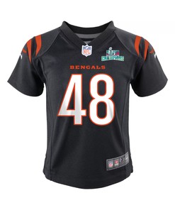 Cal Adomitis 48 Cincinnati Bengals Super Bowl LVII Champions Youth Game Jersey - Black