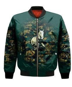 Cal Poly Mustangs Bomber Jacket Camouflage Vintage  - NCAA
