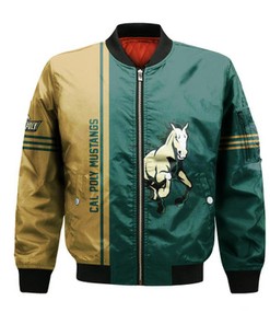 Cal Poly Mustangs Bomber Jacket Half Style - NCAA