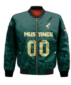 Cal Poly Mustangs Bomber Jacket Logo Sport Ombre  - NCAA