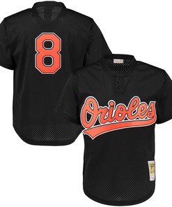 Cal Ripken Jr Baltimore Orioles Mitchell And Ness Cooperstown Mesh Batting Practice Jersey Black Mlb