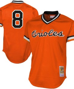 Cal Ripken Jr Baltimore Orioles Mitchell & Ness 1988 Authentic Cooperstown Collection Mesh Batting Practice Jersey - Orange Mlb