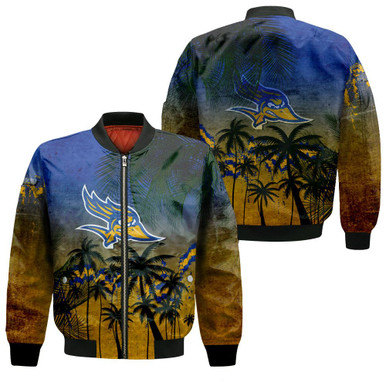 Cal State Bakersfield Roadrunners Bomber Jacket Coconut Tree Tropical Grunge - NCAA