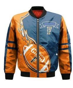 Cal State Bakersfield Roadrunners Bomber Jacket Flame Ball - NCAA
