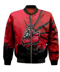 Cal State Northridge Matadors Bomber Jacket Basketball Net Grunge Pattern- NCAA