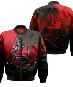 Cal State Northridge Matadors Bomber Jacket Coconut Tree Tropical Grunge - NCAA