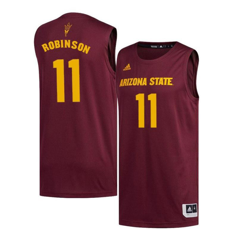 Calaen Robinson 11 Arizona State Sun Devils Basketball Men Jersey - Maroon