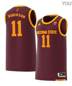 Calaen Robinson 11 Arizona State Sun Devils Retro Basketball Youth Jersey - Maroon