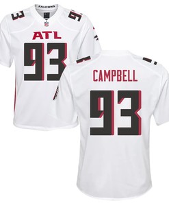 Calais Campbell 93 Atlanta Falcons Youth Game Jersey - White