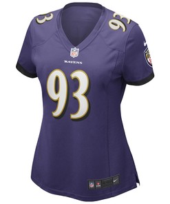 Calais Campbell 93 Baltimore Ravens Women's Game Player Jersey - Purple