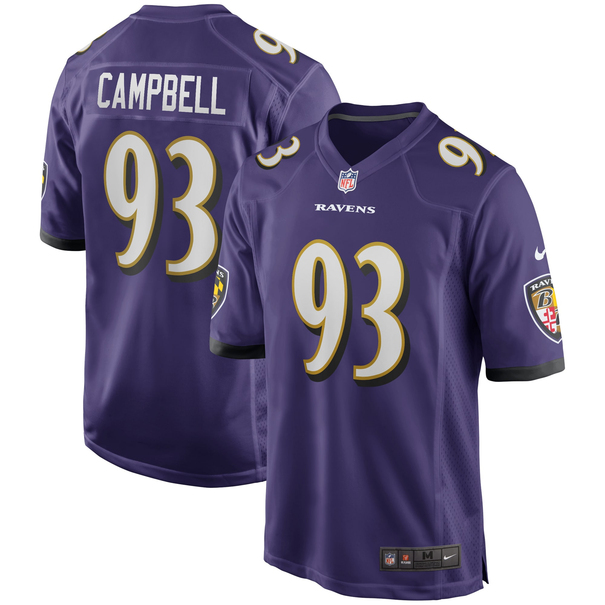 Calais Campbell Baltimore Ravens Game Player Jersey - Purple Nfl