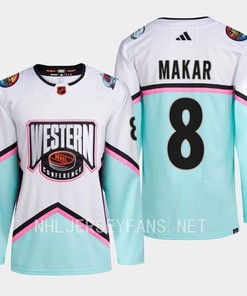 Cale Makar 8 Colorado Avalanche 2023 All-Star Game Jersey White Equipment