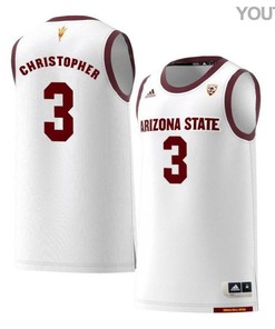 Caleb Christopher 3 Arizona State Sun Devils Retro Basketball Youth Jersey - White