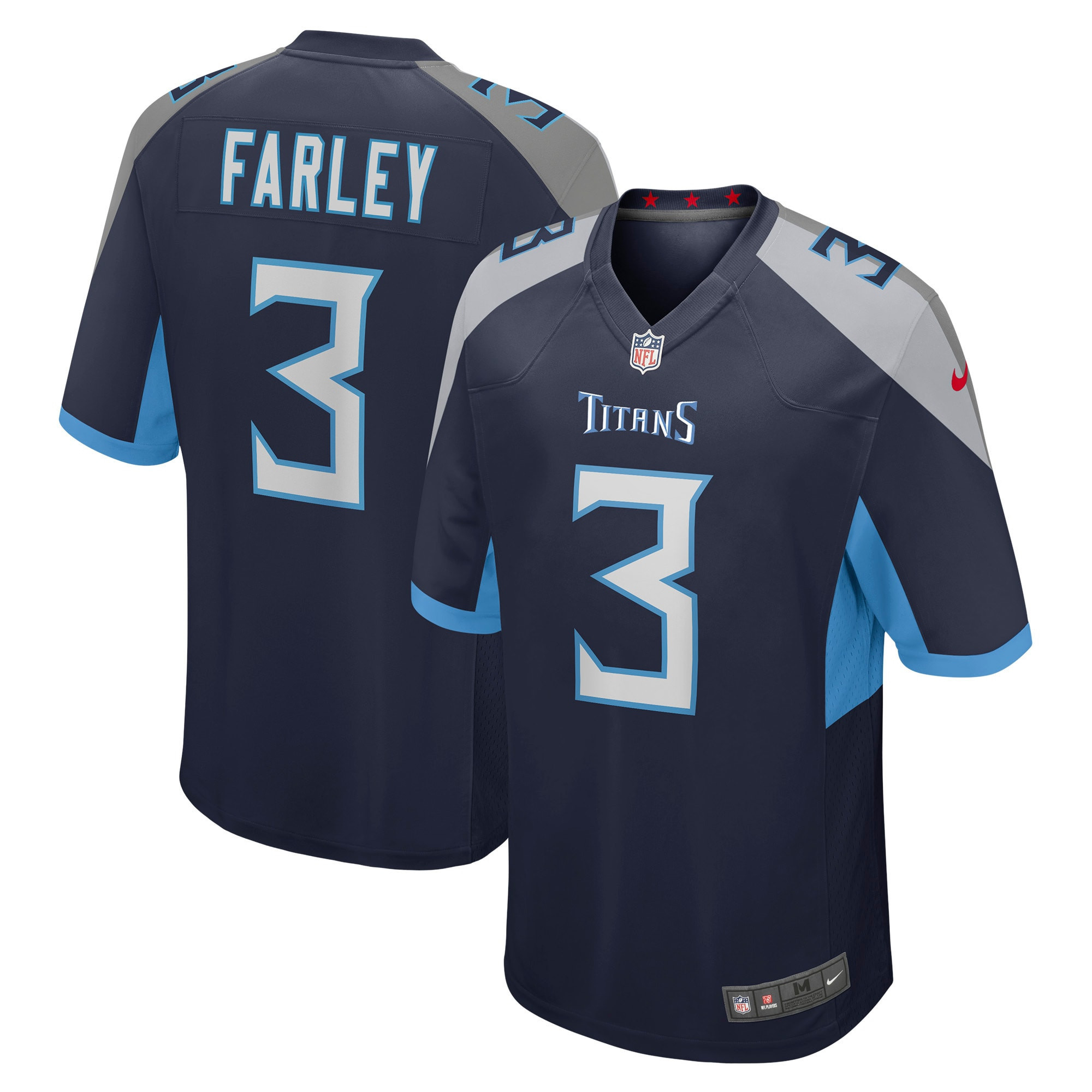 Caleb Farley Tennessee Titans Game Jersey - Navy Nfl