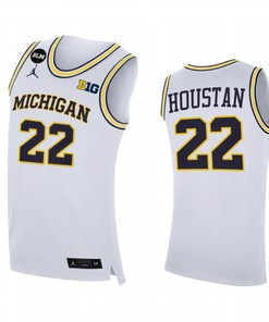 Caleb Houstan 22 Michigan Wolverines Uniform Jersey 2022-23 College Basketball White
