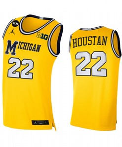 Caleb Houstan 22 Michigan Wolverines Uniform Jersey 2022-23 Limited Basketball Maize