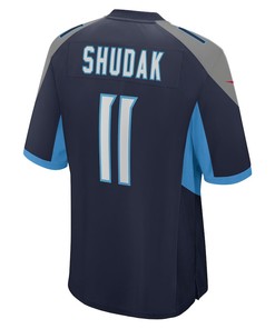 Caleb Shudak Tennessee Titans Game Player Jersey - Navy