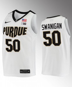Caleb Swanigan 50 Purdue Boilermakers RIP Biggie Jersey Basketball White