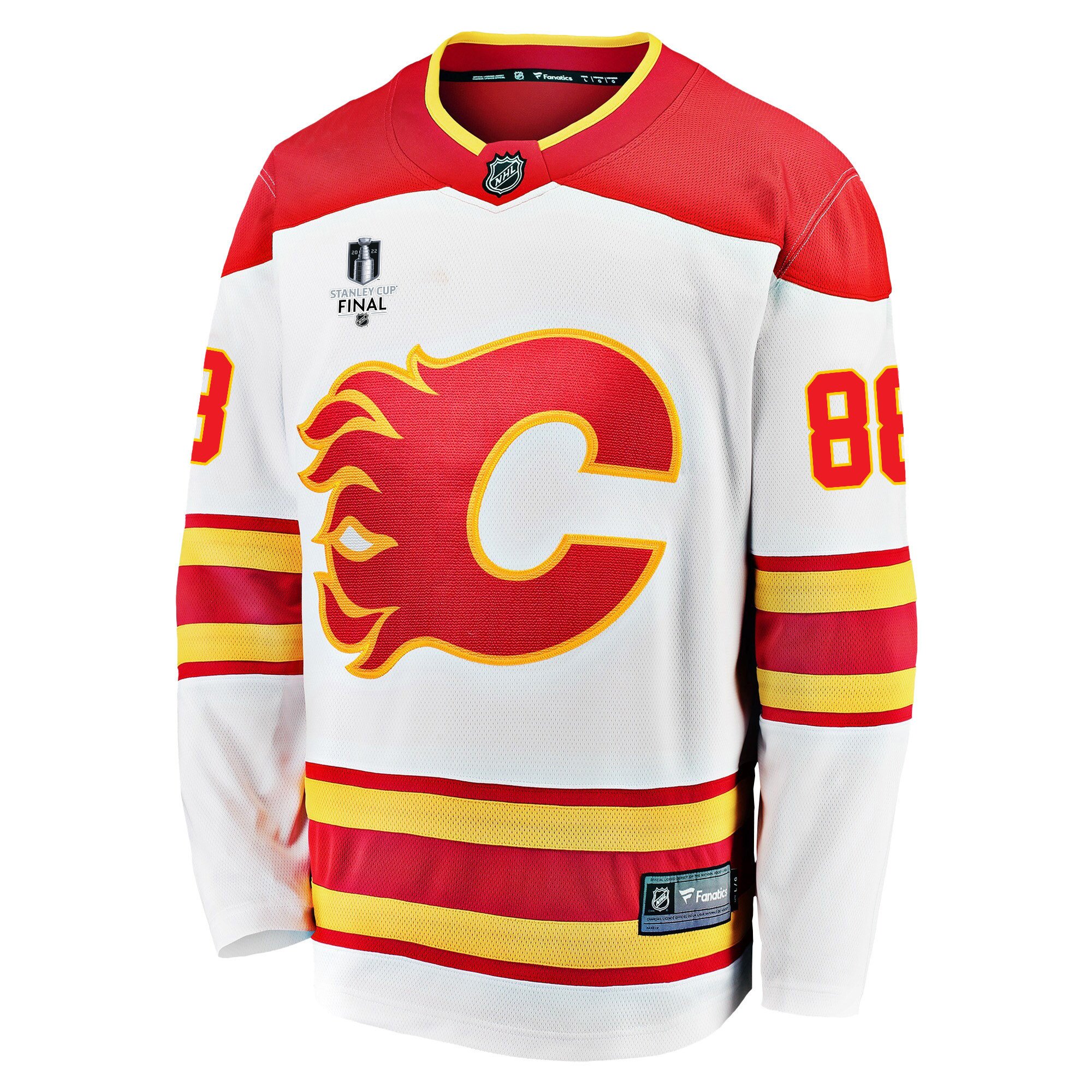 Calgary Flames Andrew Mangiapane 88 Away 2022 Stanley Cup Final Breakaway Men Jersey - White
