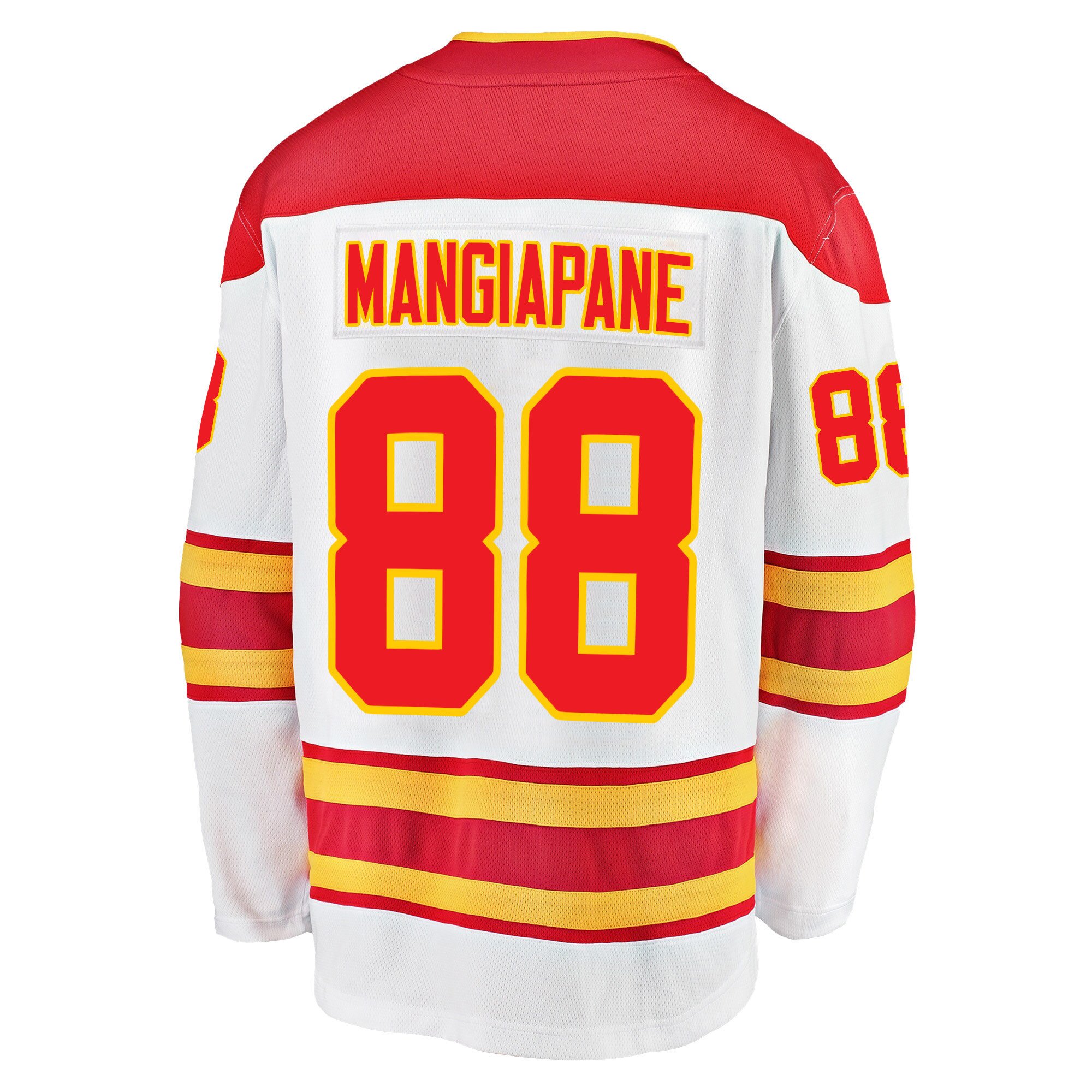 Calgary Flames Andrew Mangiapane 88 Away 2022 Stanley Cup Final Breakaway Men Jersey - White
