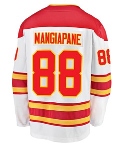 Calgary Flames Andrew Mangiapane 88 Away 2022 Stanley Cup Playoffs Breakaway Men Jersey - White