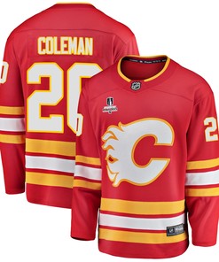 Calgary Flames Blake Coleman 20 Home 2022 Stanley Cup Playoffs Breakaway Men Jersey - Red
