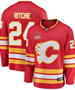 Calgary Flames Brett Ritchie 24 Home 2022 Stanley Cup Champions Breakaway Men Jersey - Red