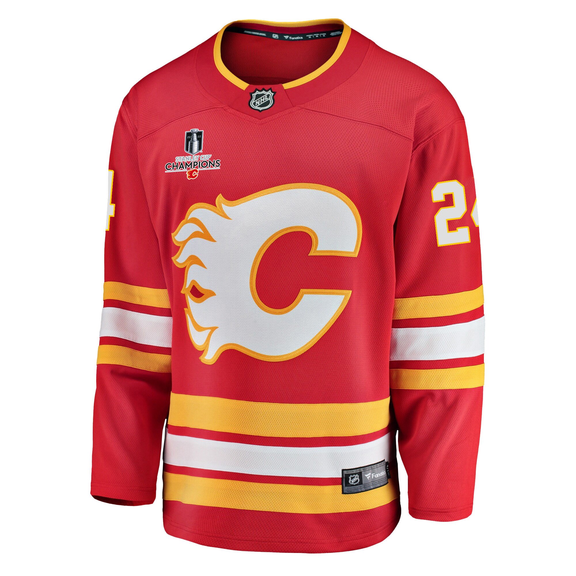 Calgary Flames Brett Ritchie 24 Home 2022 Stanley Cup Champions Breakaway Men Jersey - Red